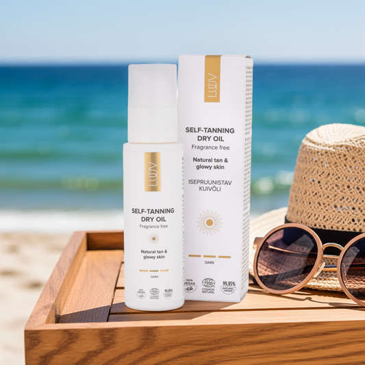 LUUV Natural Self Tanning Dry Oil Dark 100ml – Nordic Beauty Selbstbräuner